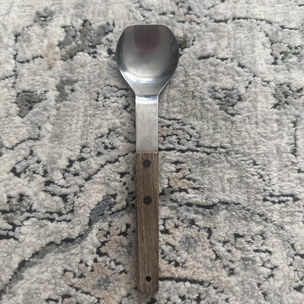 Vintage WARCO Stainless Steel Ice Cream Scoop Spade 9.5" Wood Handle Japan